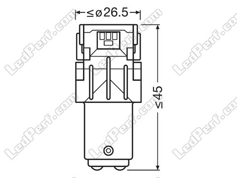 P21/5W LED-pærer Osram LEDriving® SL White 6000K - BAY15d