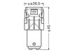 Orange P21/5W LED-pærer Osram LEDriving® SL - BAY15d