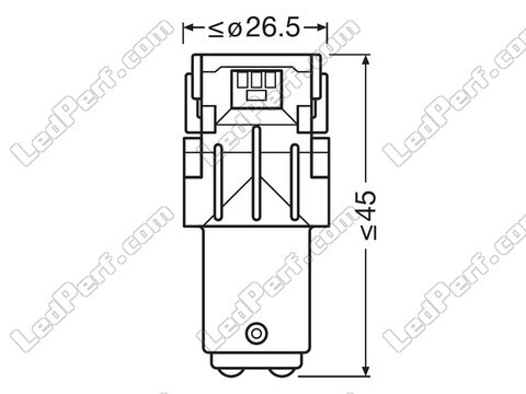 Orange P21/5W LED-pærer Osram LEDriving® SL - BAY15d