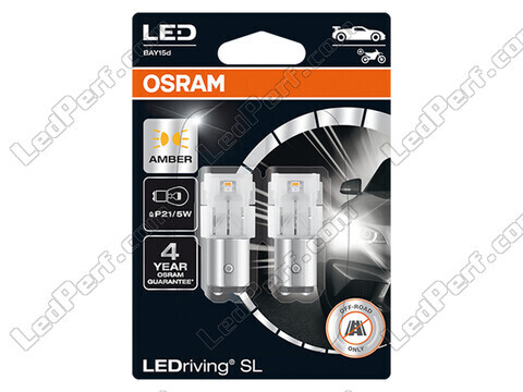 Orange P21/5W LED-pærer Osram LEDriving® SL - BAY15d