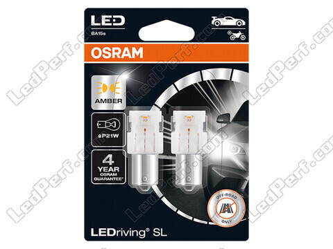 Orange P21W LED-pærer Osram LEDriving® SL - BA15s