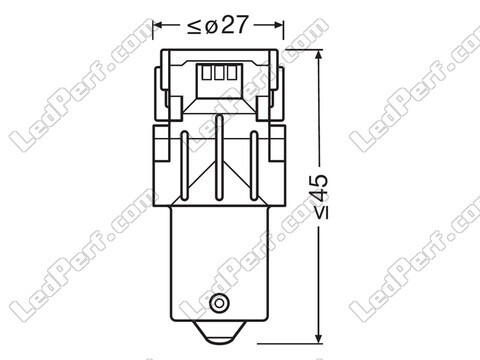 Orange PY21W LED-pærer Osram LEDriving® SL - BAU15s