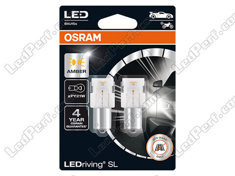 Orange PY21W LED-pærer Osram LEDriving® SL - BAU15s