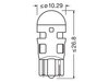 W5W LED-pærer Osram LEDriving® SL Røde - W2.1x9.5d