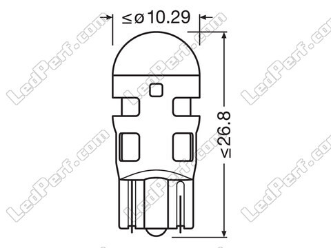 W5W LED-pærer Osram LEDriving® SL Røde - W2.1x9.5d