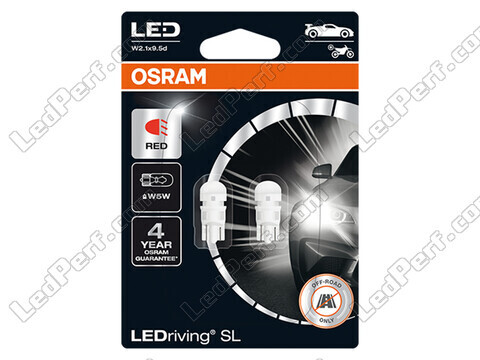 W5W LED-pærer Osram LEDriving® SL Røde - W2.1x9.5d