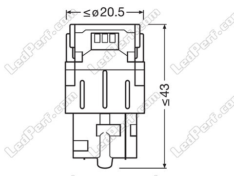 Orange W21W / WY21W LED-pærer Osram LEDriving® SL - W3x16d