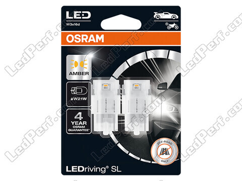 Orange W21W / WY21W LED-pærer Osram LEDriving® SL - W3x16d