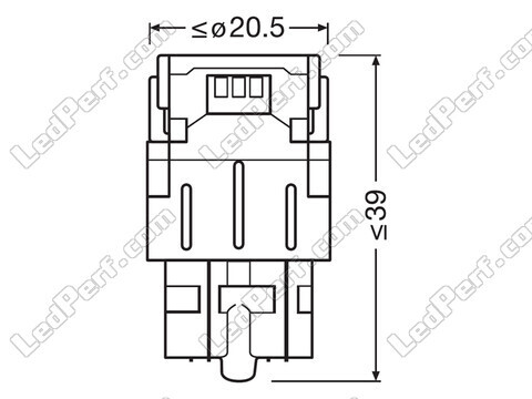 W21/5W LED-pærer Osram LEDriving® SL White 6000K - W3x16q