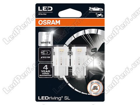 W21W LED-pærer Osram LEDriving® SL White 6000K - W3x16d