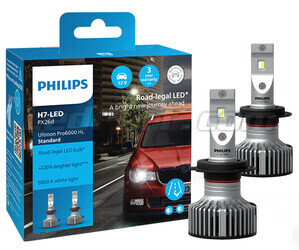 H7 LED-pærer Philips ULTINON Pro6000 Standard Godkendte - 11972U60SX2