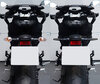 Sammenligning før og efter installation Dynamiske LED-blinklys + bremselys til Ducati Monster 1100
