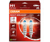 Pakke med 2 H1-pærer Osram Night Breaker Laser +150% - 64150NL-2HB