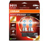 H11 pærer OSRAM Night Breaker® 220 - 64211NB220-2HB -Duo Box