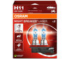 Pakke med 2 H11-pærer Osram Night Breaker Laser +150% - 64211NL-2HB