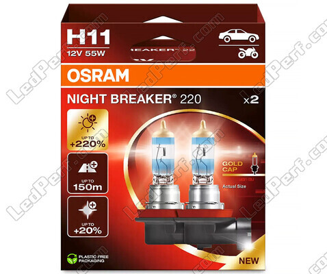 H11 pærer OSRAM Night Breaker® 220 - 64211NB220-2HB -Duo Box