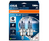 H4 Osram Cool Blue Boost-pærer 5500K xenon effect ref: 62193CBB-2HB i pakning med 2 pærer