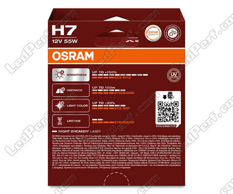 Pakke med 2 H7-pærer Osram Night Breaker Laser +150% - 64210NL-2HB