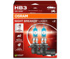 Pakke med 2 HB3-pærer Osram Night Breaker Laser +150% - 9005NL-2HB