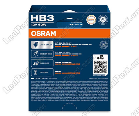 HB3-pære par Osram Cool Blue Intense - 9005CBN-2HB